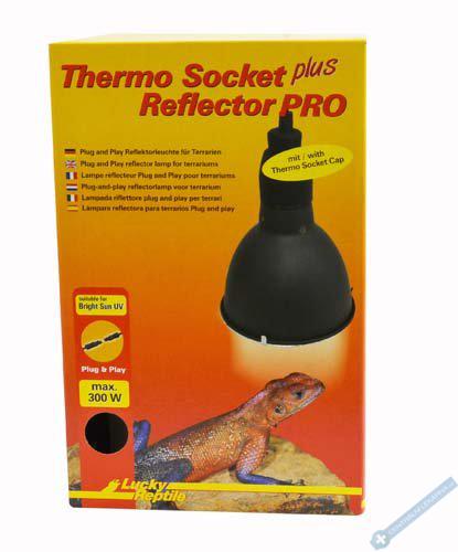 Lucky Reptile Thermo Socket plus Reflector "Plug and Play" Malý bílý s konektorem, V.20 x ?14 cm