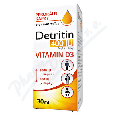 Detritin 400 IU Vitamin D3 kapky 30ml