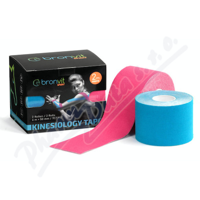 BronVit Sport Kinesio Tape set modr+ro 2x5cmx6m