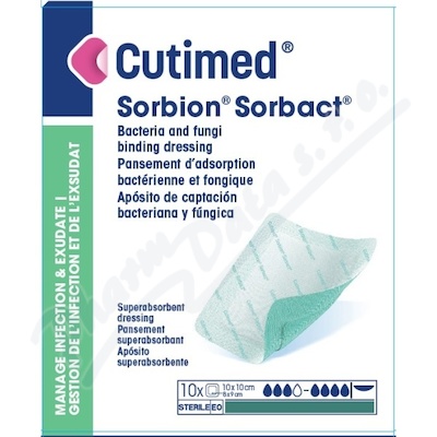 Cutimed Sorbion Sorbact 10x10cm kryt 10ks